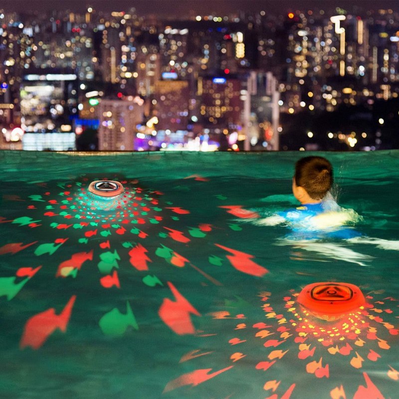 LED 수중 조명 잠수정 수영장 야간 램프, 방수 야외 정원 분수 조명 스파 파티 풀 장식